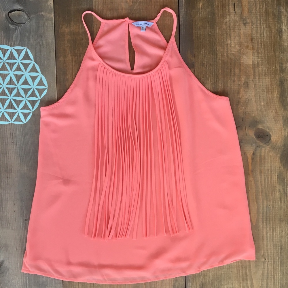 Naked Zebra Coral Sleeveless Tunic Size M